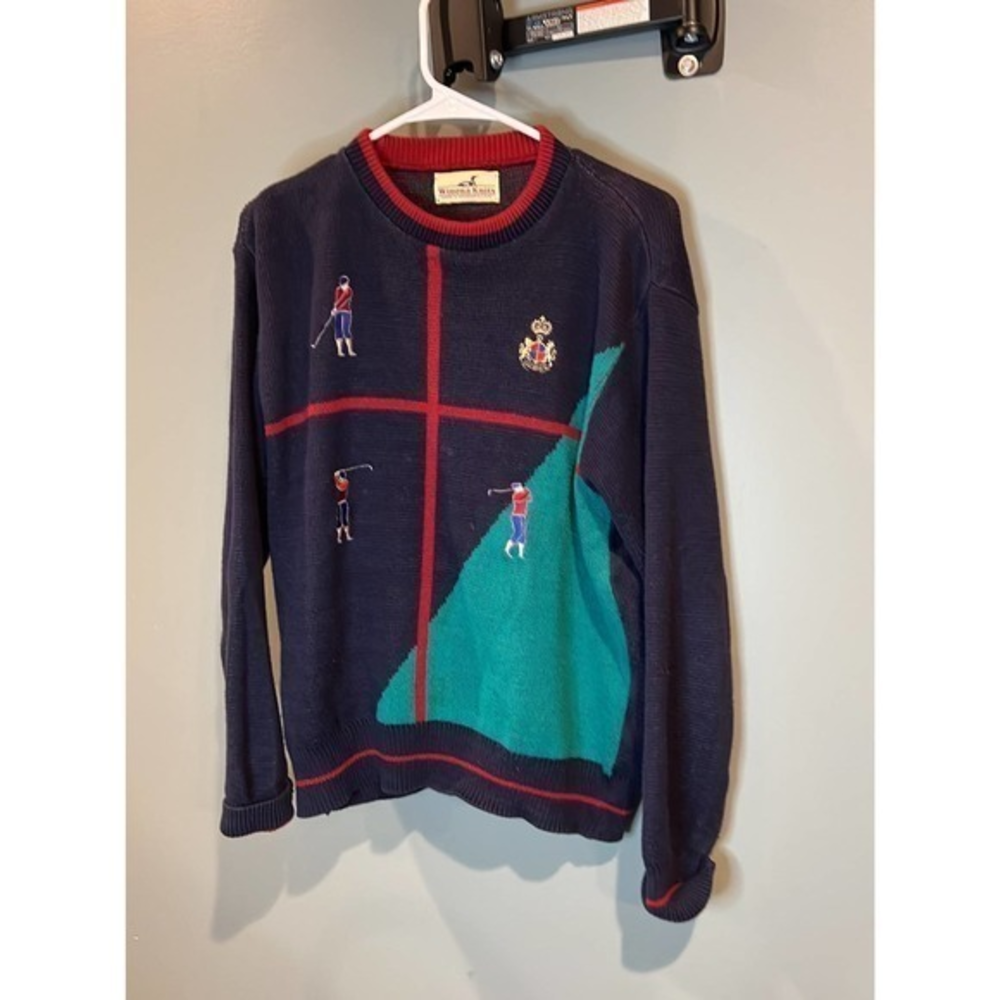 Vintage Winona Knits Golf Sweater - Men’s‎ Small
